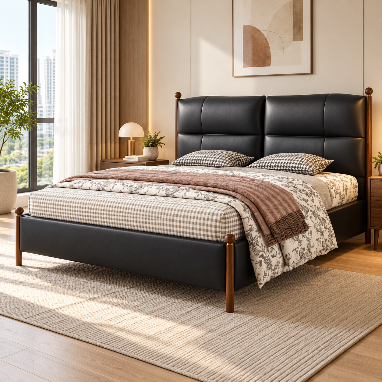 Brenlora Leather Bed Frame
