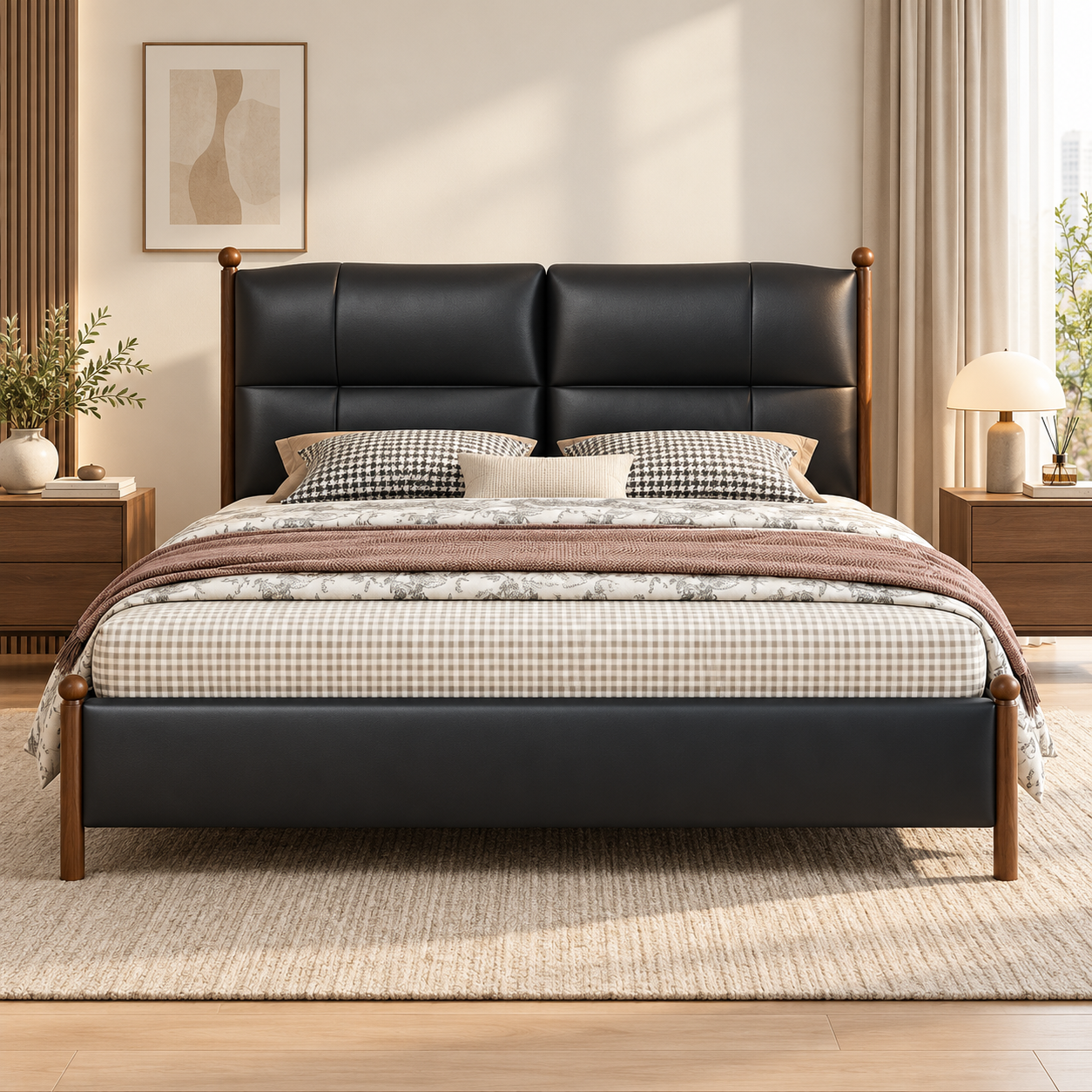Brenlora Leather Bed Frame