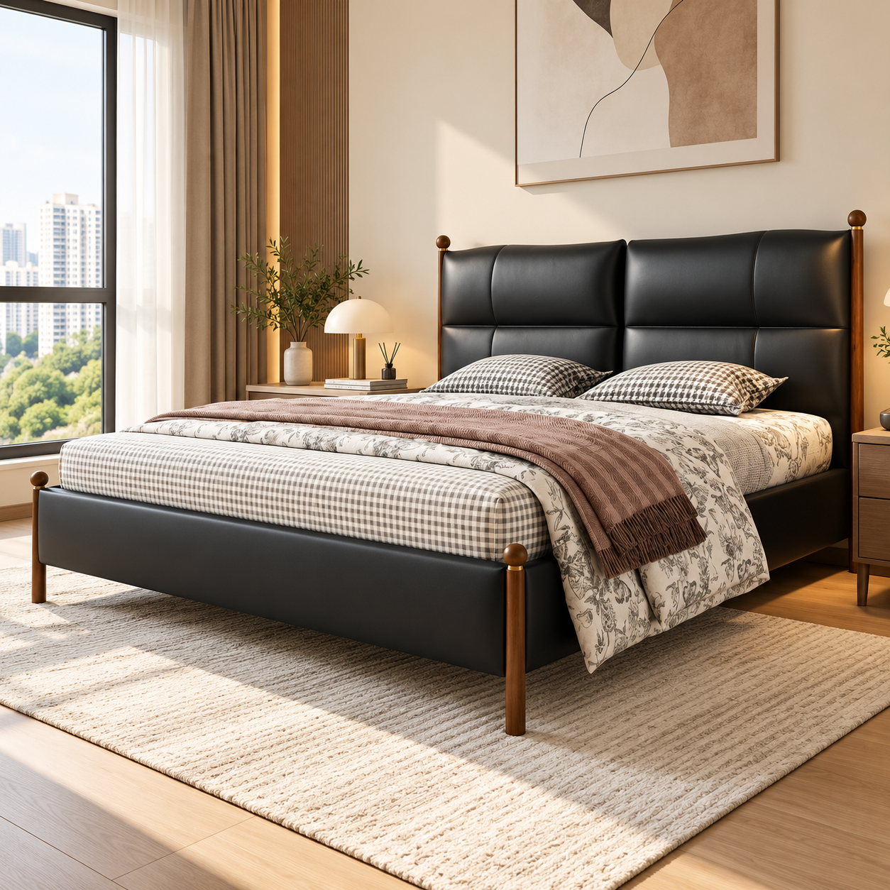Brenlora Leather Bed Frame