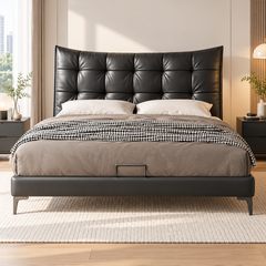 Yverelle Leather Bed Frame