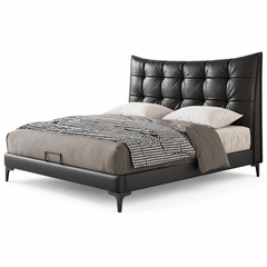 Yverelle Leather Bed Frame