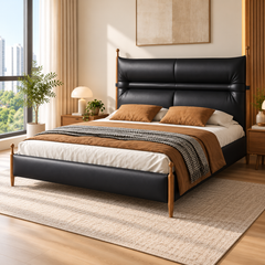 Saldovian Leather Bed Frame