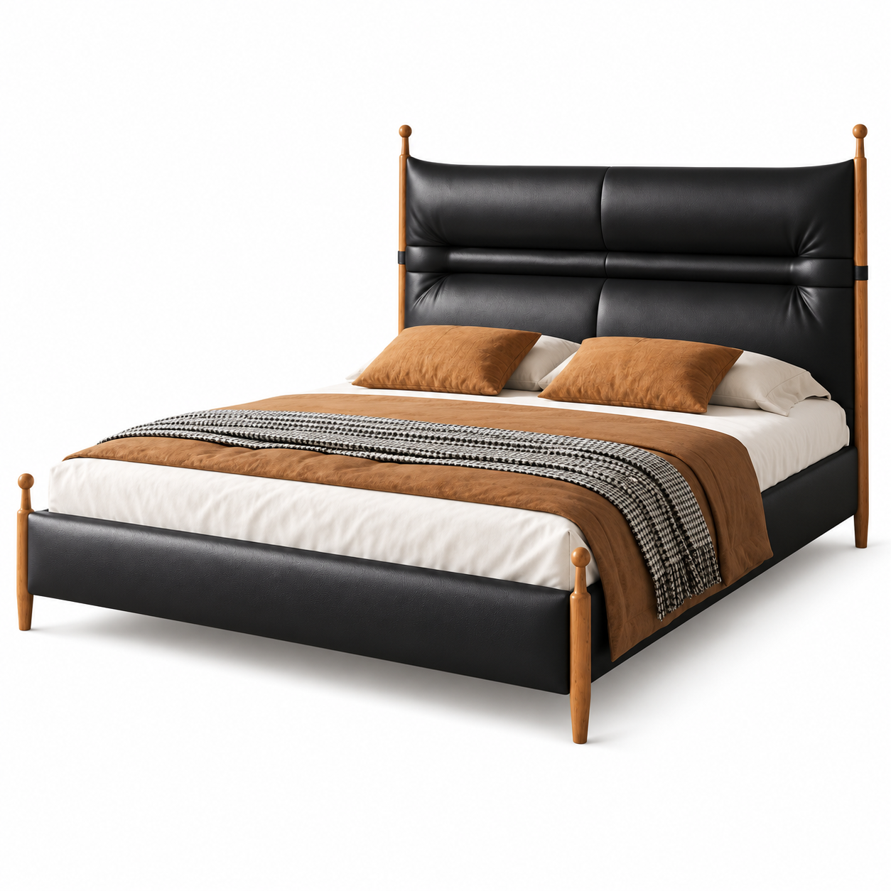 Saldovian Leather Bed Frame