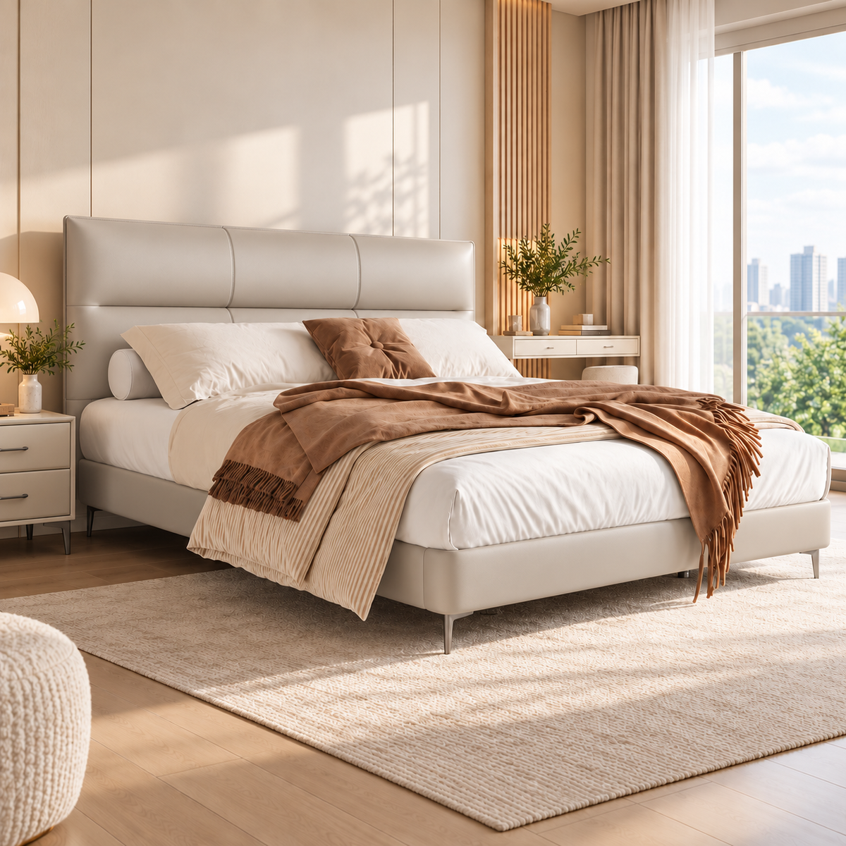 Brevonia Leather Bed Frame
