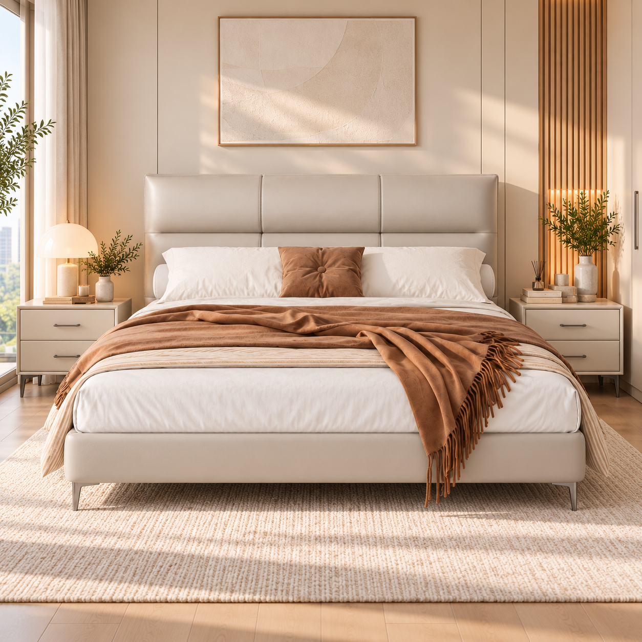 Brevonia Leather Bed Frame