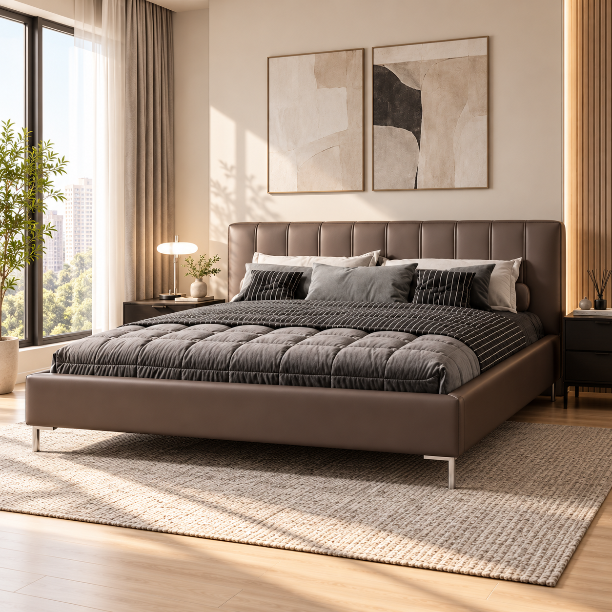 Ostrelle Leather Bed Frame