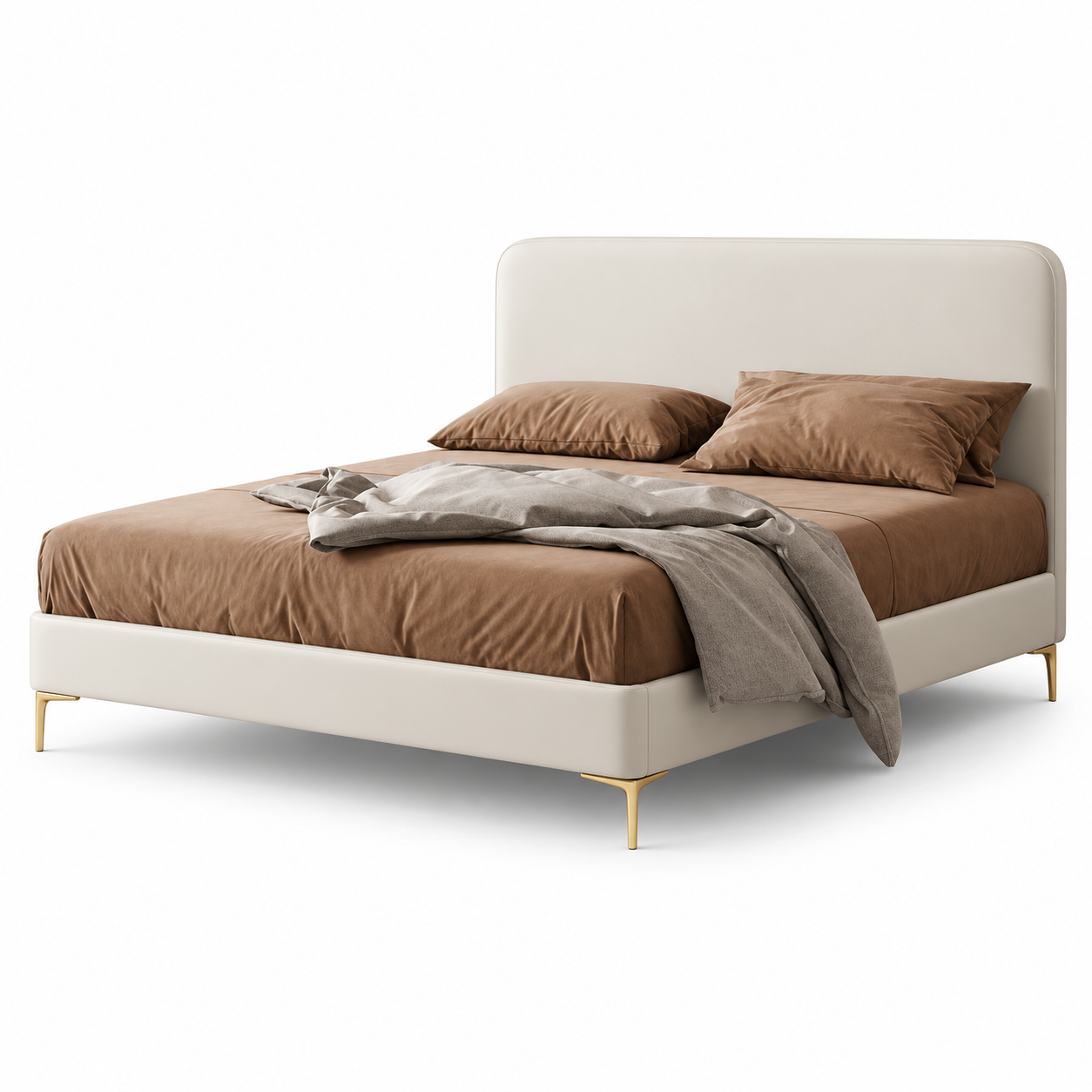 Menvira Leather Bed Frame