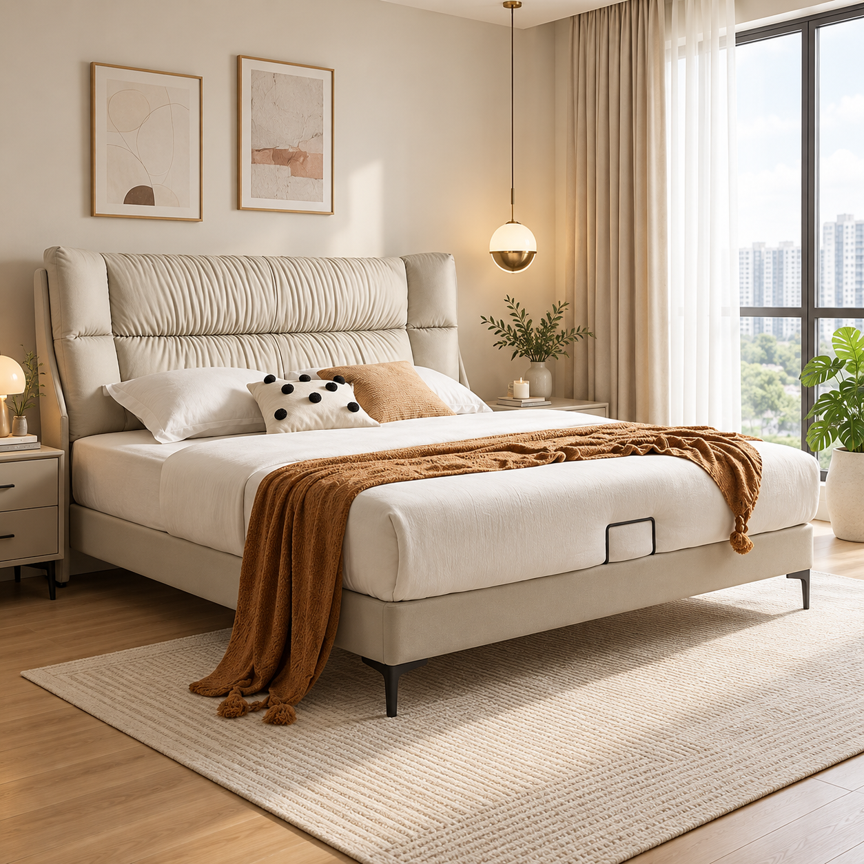 Fervano Leather Bed Frame