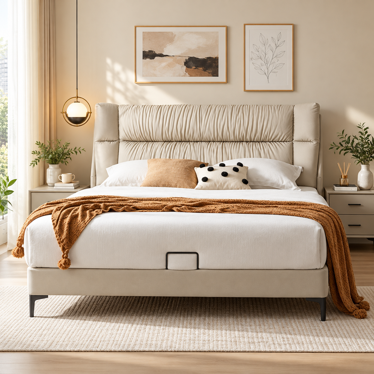 Fervano Leather Bed Frame
