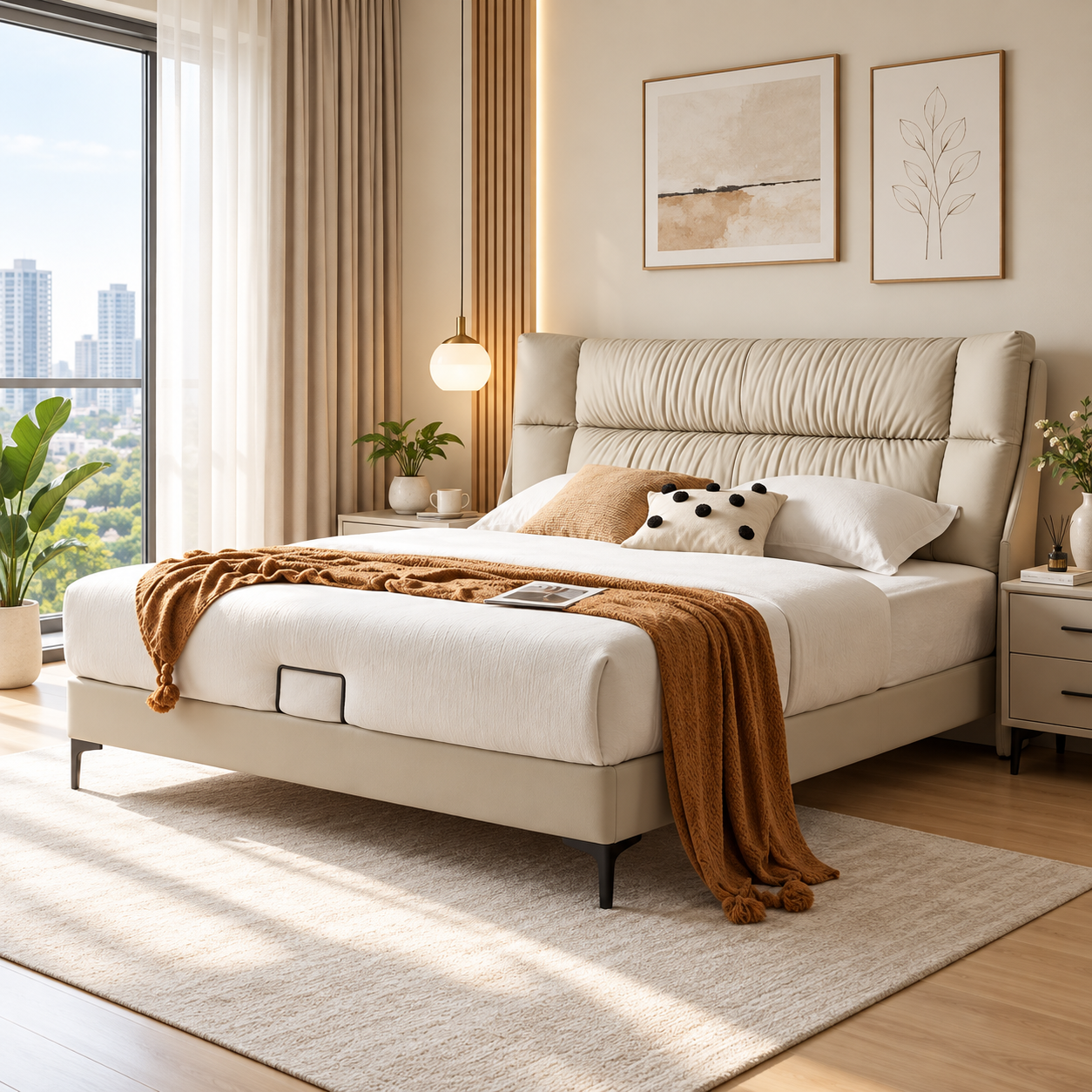 Fervano Leather Bed Frame
