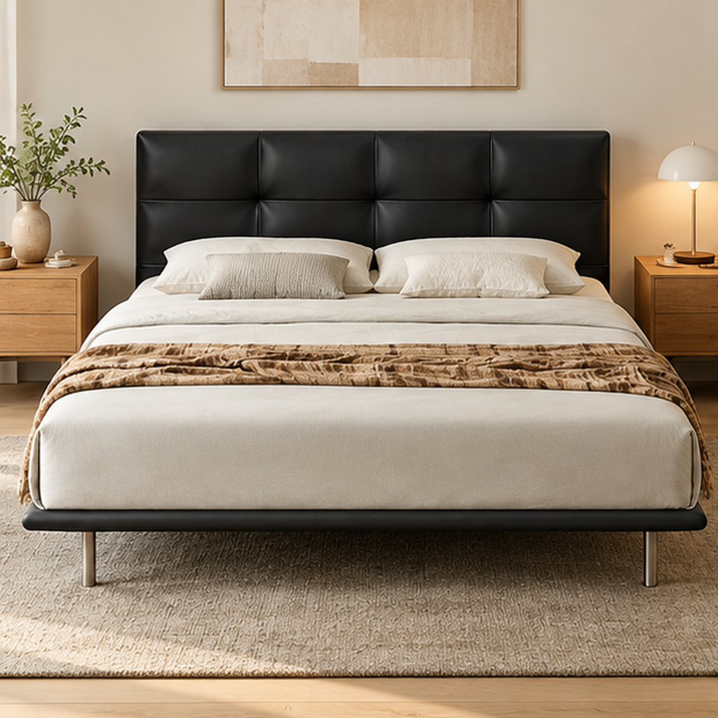 Celmario Leather Bed Frame