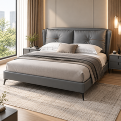 Vadrienne Leather Bed Frame