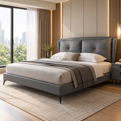 Vadrienne Leather Bed Frame