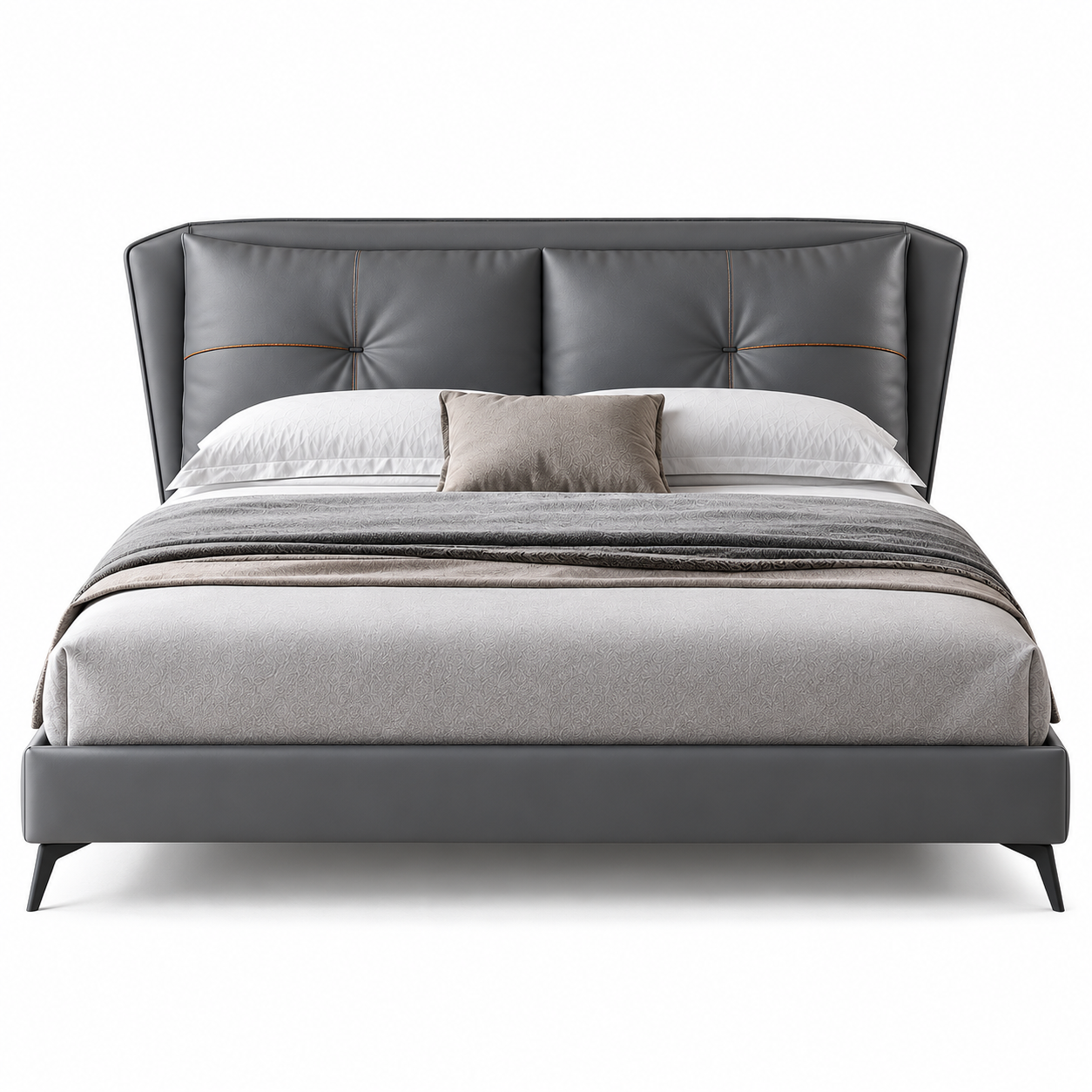 Vadrienne Leather Bed Frame