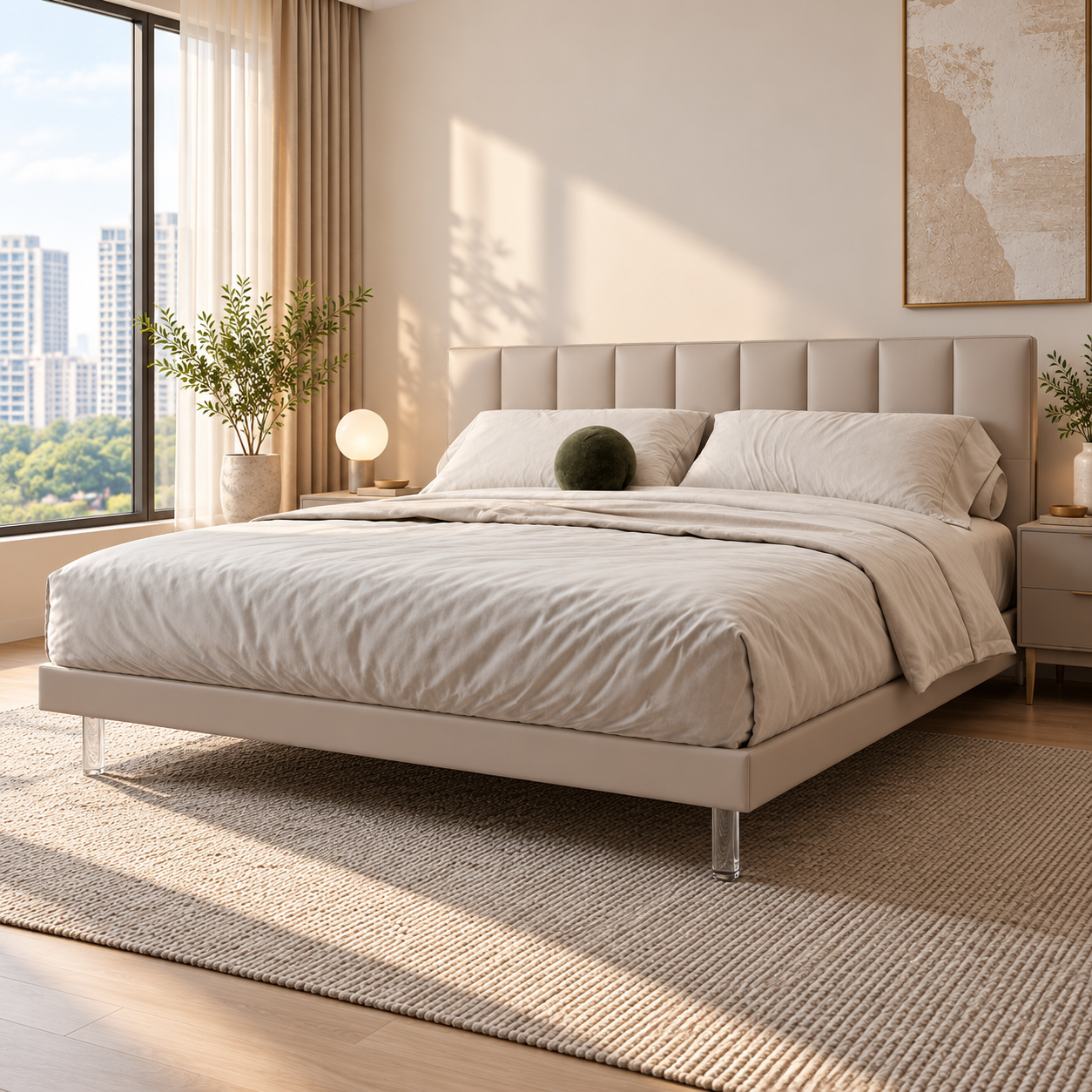 Torviane Leather Bed Frame