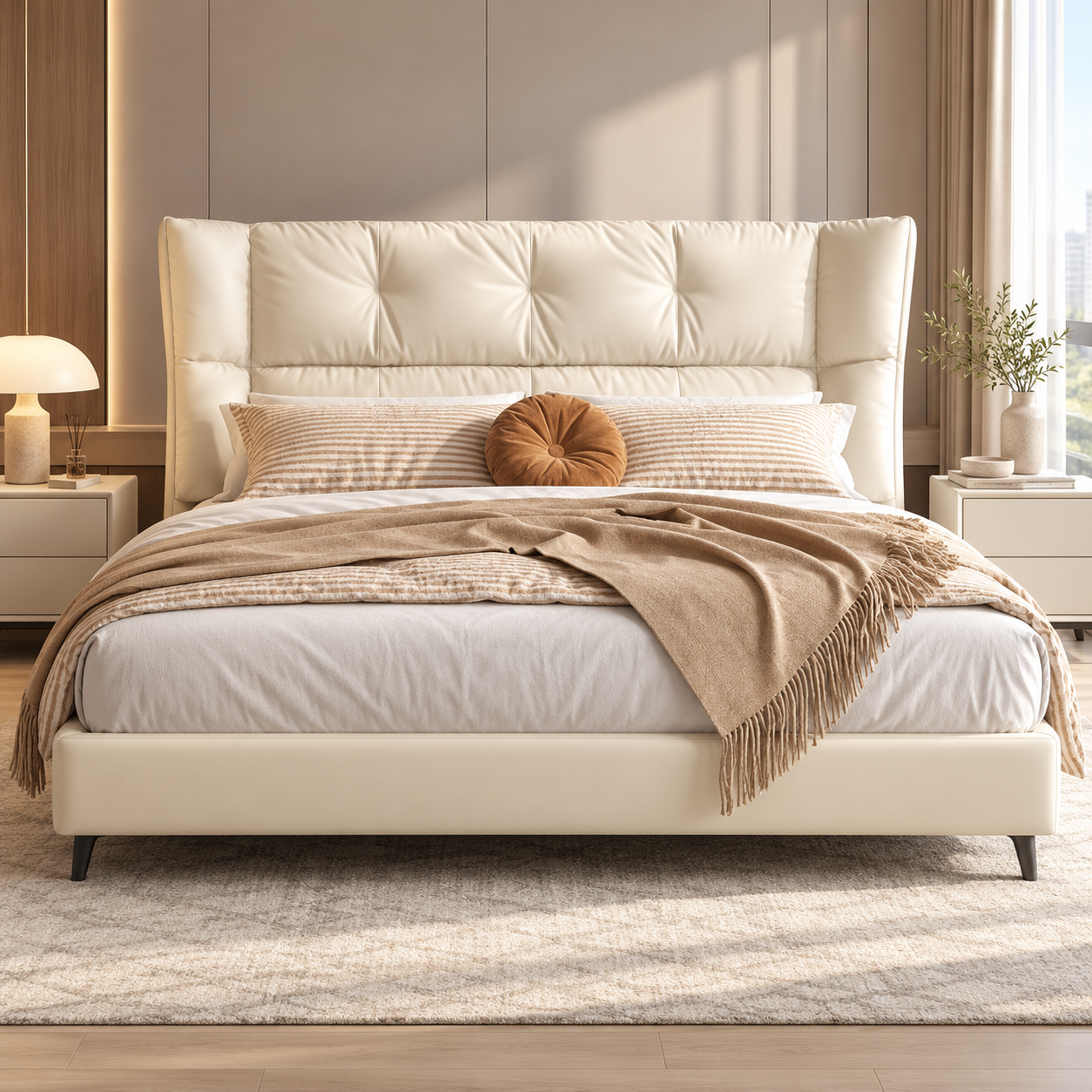 Benovra Leather Bed Frame