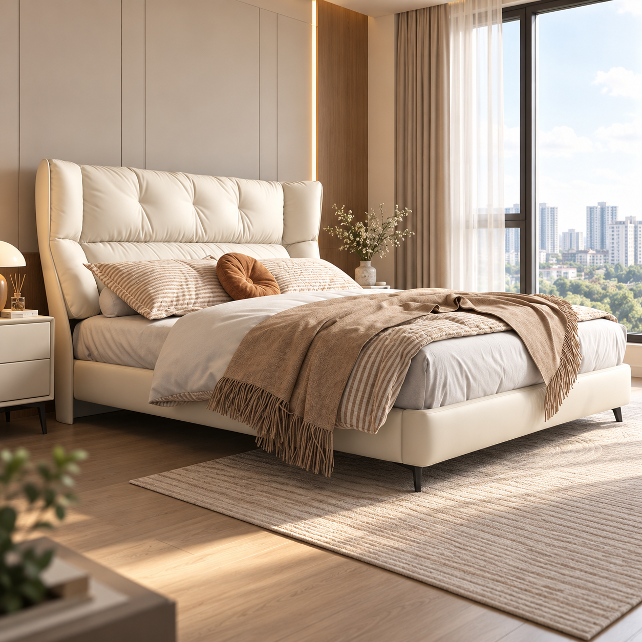 Benovra Leather Bed Frame