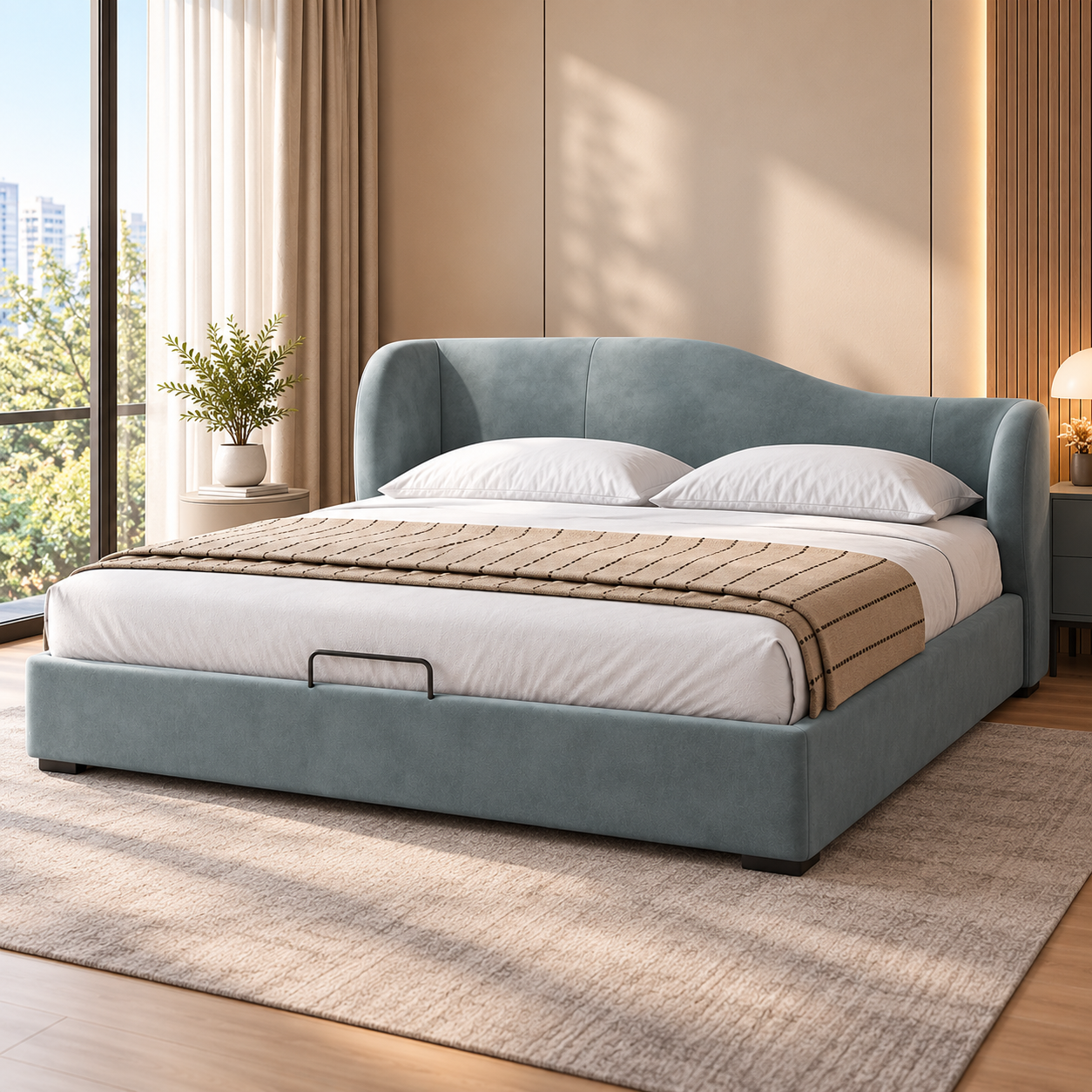 Zelmoria Fabric Bed Frame