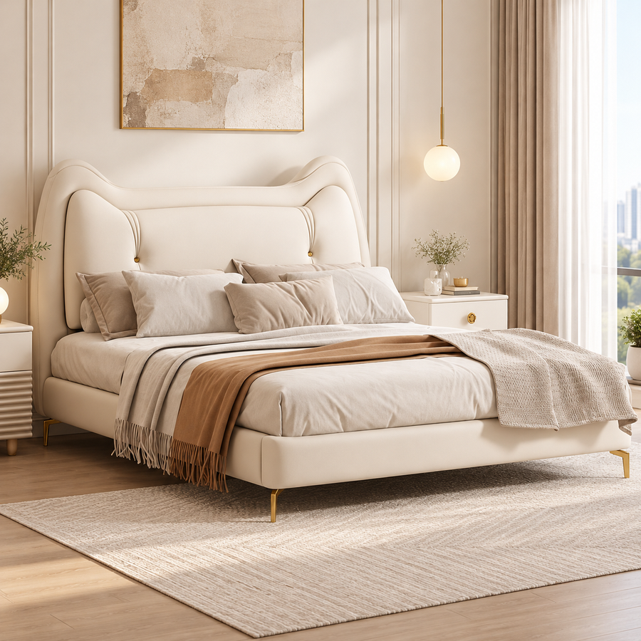 Vensella Faux Leather Bed Frame