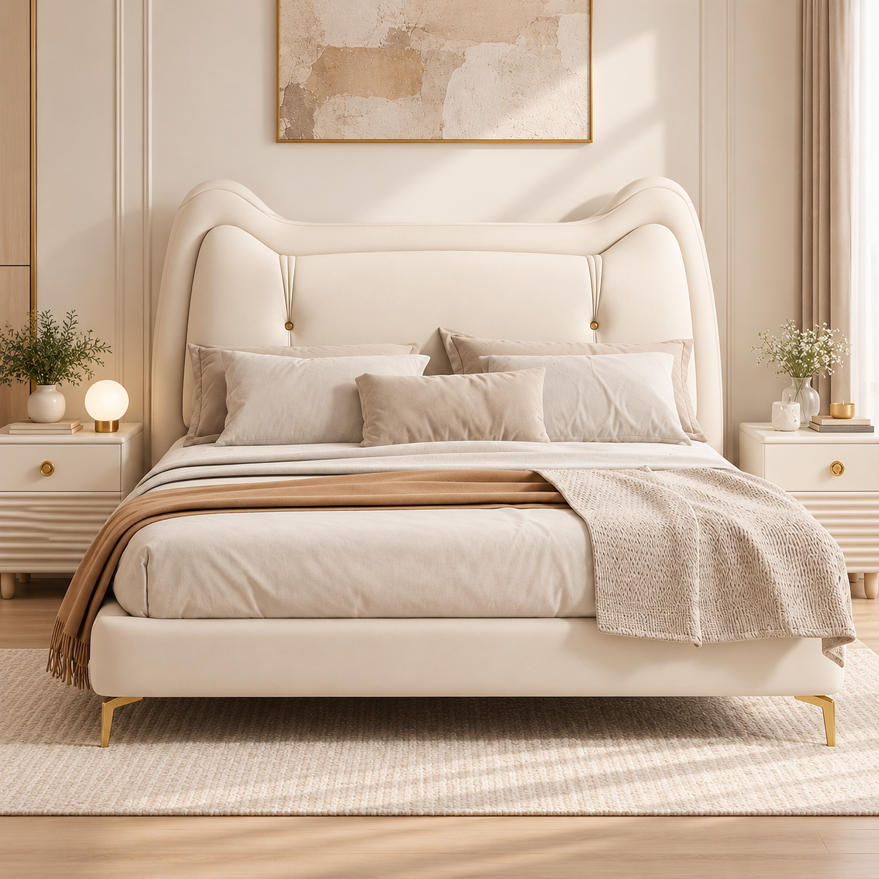 Vensella Faux Leather Bed Frame
