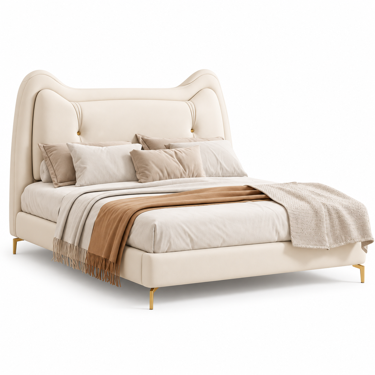 Vensella Faux Leather Bed Frame