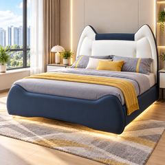 Ferdovian Leather Floating Bed Frame (With LED)