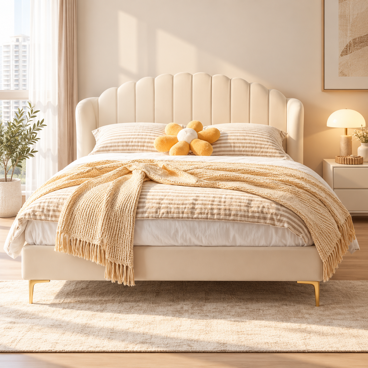 Dovrisa Leather Bed Frame