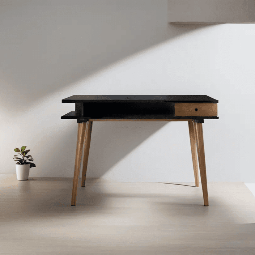 Megafurniture | Medora Black Wooden Study Table | Study Table