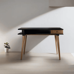 Megafurniture | Medora Black Wooden Study Table | Study Table