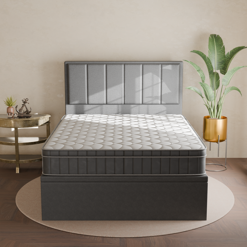 Snova Fabric Storage Bed Frame + Good Dream Mattress