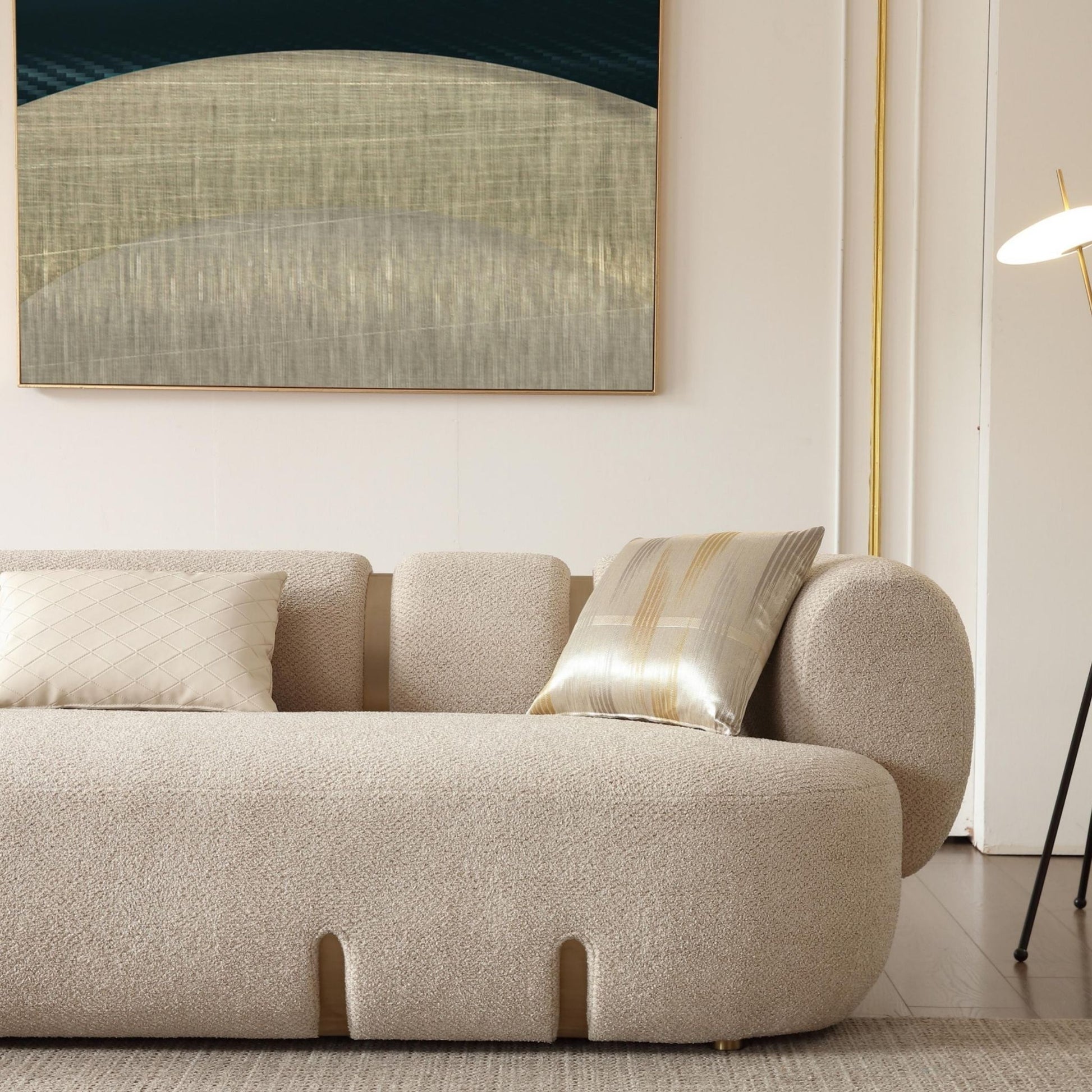 Elan Light Brown Fabric Sofa
