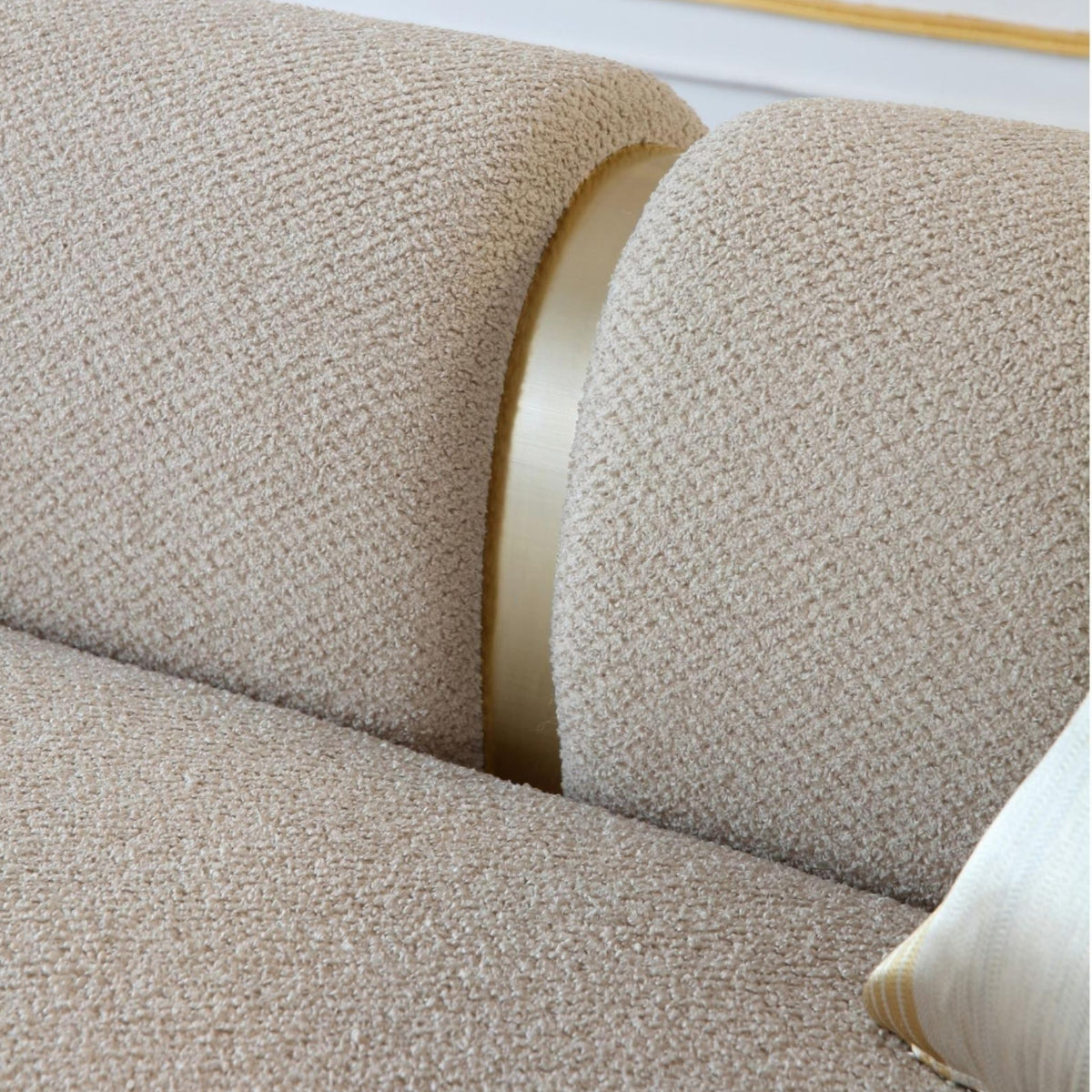 Elan Light Brown Fabric Sofa