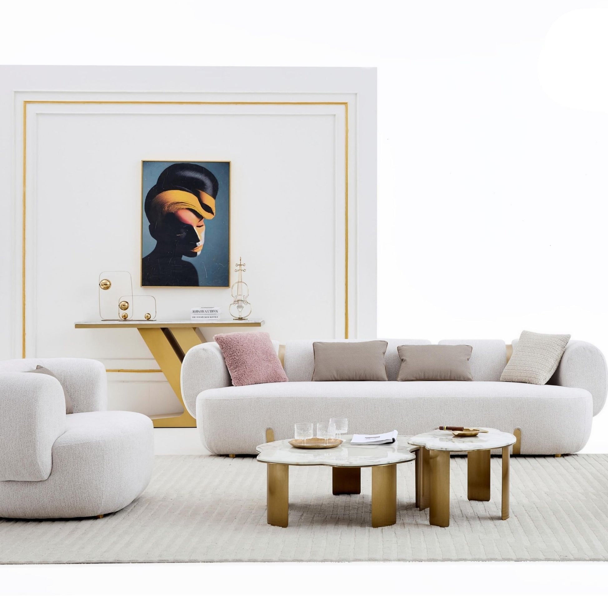 Elan Light Gray Fabric Sofa
