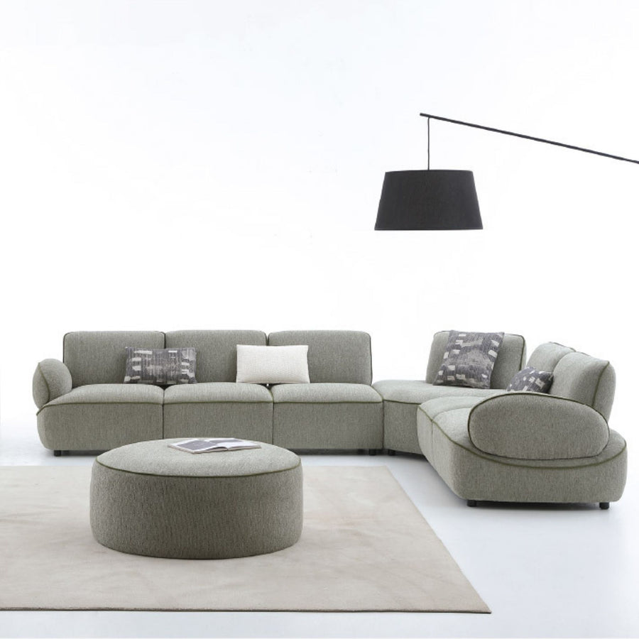 Flora Fabric Sectional Sofa