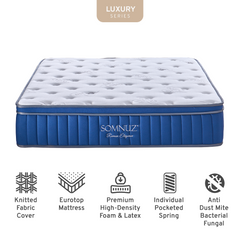 Somnuz® Roman Elegance 12 Inch Individual Pocketed Spring Mattress