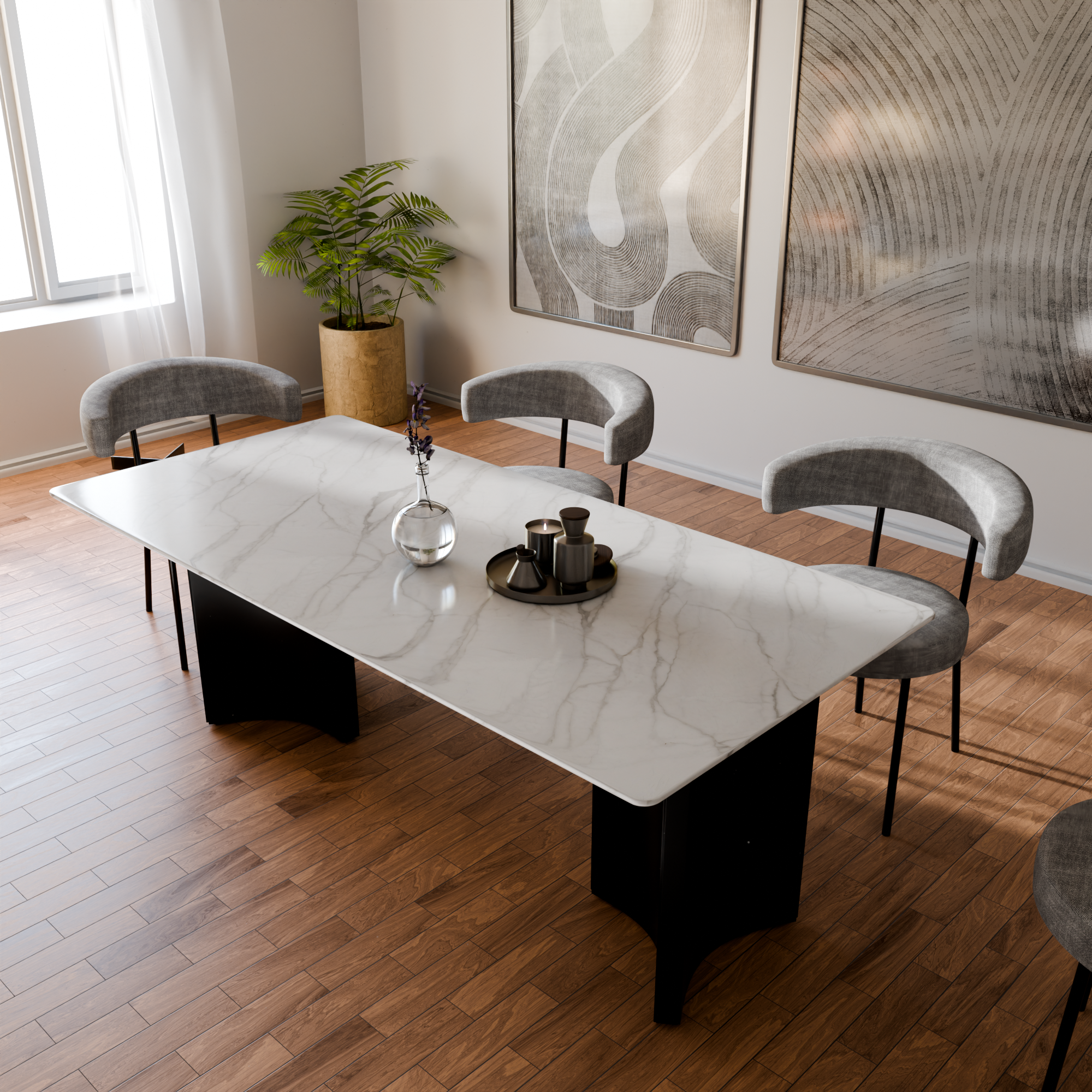 Cassara Sintered Stone Dining Table