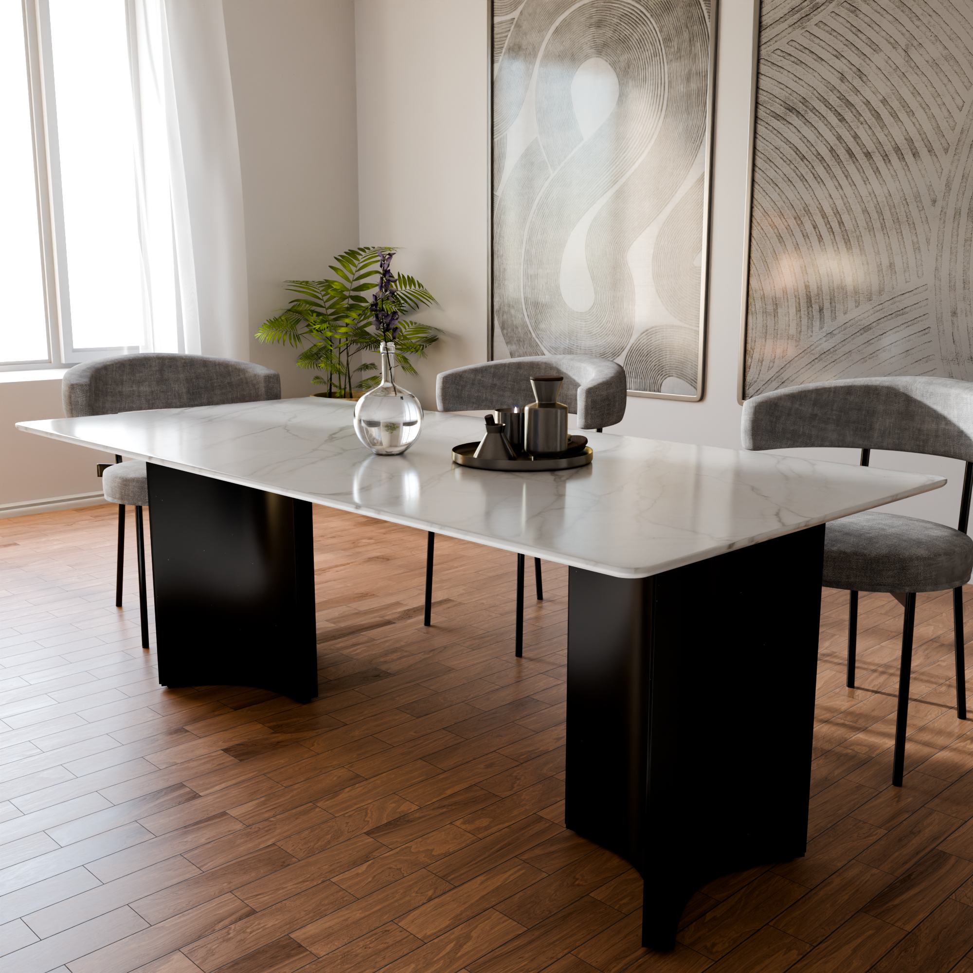 Cassara Sintered Stone Dining Table