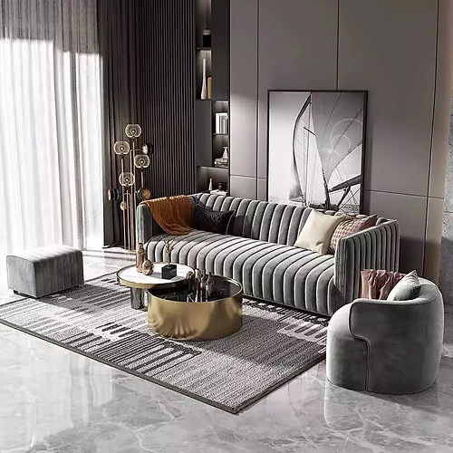 Felicita Velvet Fabric Sofa