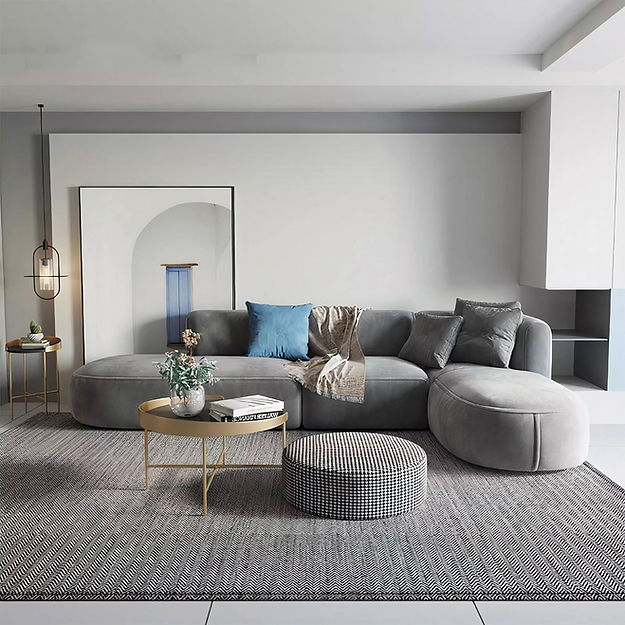 Gaspare Fabric Sectional Sofa