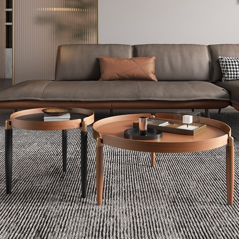 Rocco Faux Leather Nesting Coffee Table