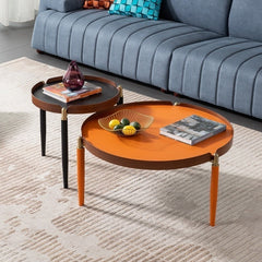 Rocco Faux Leather Nesting Coffee Table