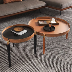 Rocco Faux Leather Nesting Coffee Table