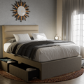 Bernie Fabric Drawer Bed Frame