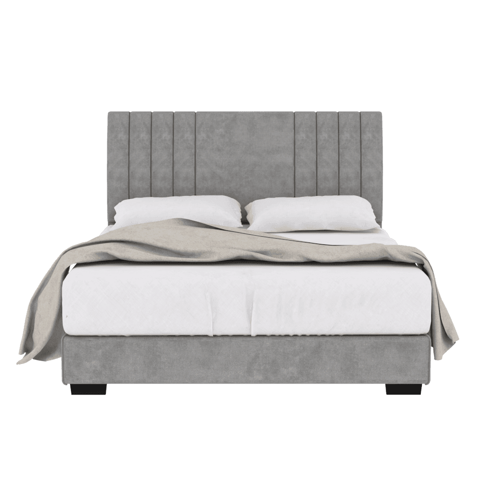 Cora Grey Bed Frame + Somnuz™ Durafirm 10" Spring Mattress