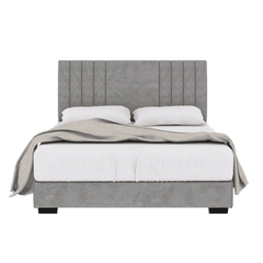 Cora Grey Bed Frame + Somnuz™ Durafirm 10" Spring Mattress