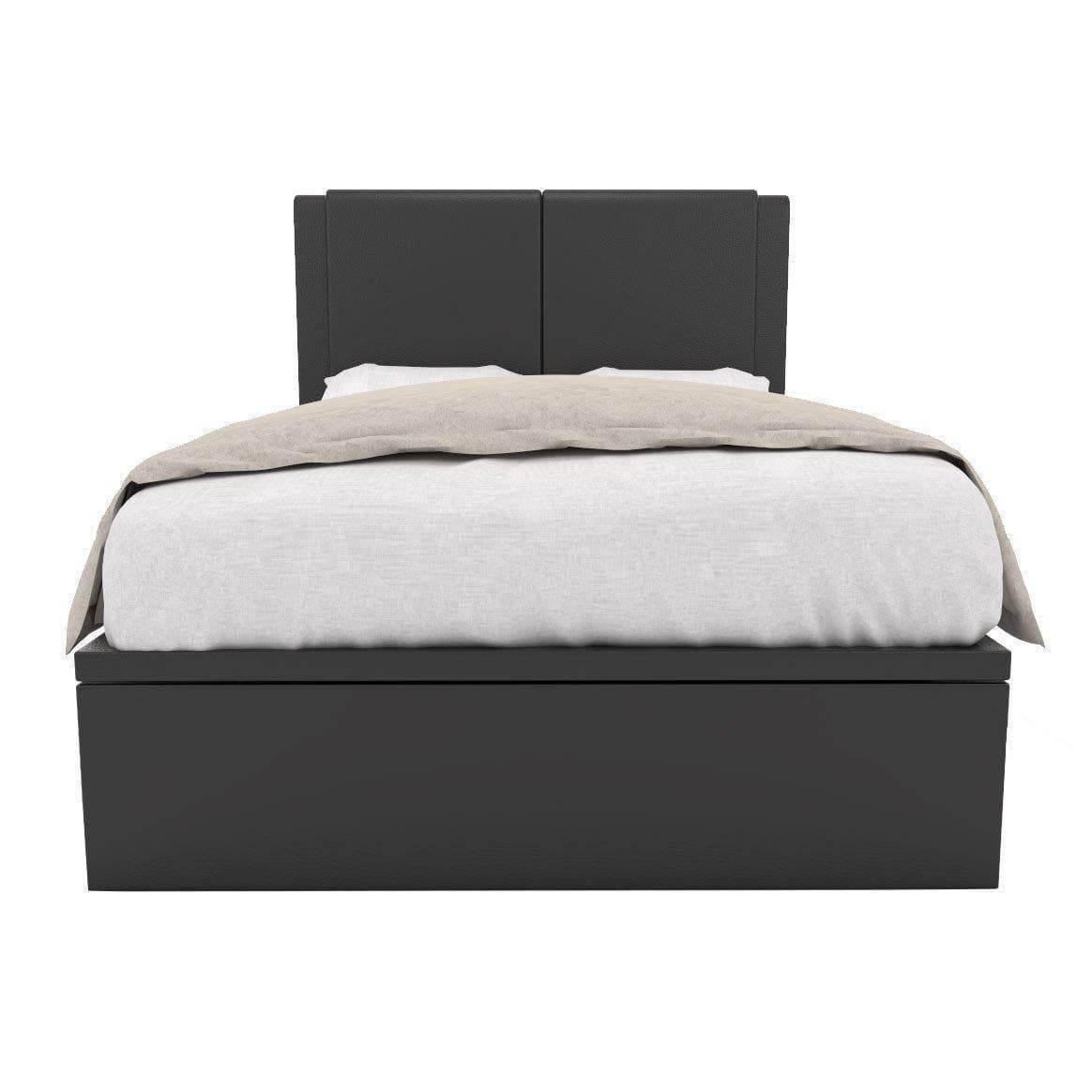 Ashleah Black Faux Leather Storage Bed + Somnuz™ Comforto 10" Bamboo Fabric Latex Pocketed Spring Mattress Singapore