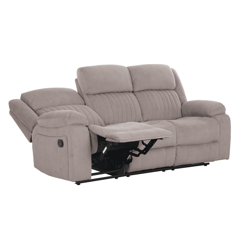 Delfina Brown Fabric Recliner Sofa Singapore