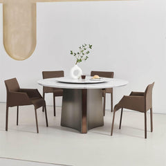 Julian Sintered Stone Round Dining Table - Maxi Home Furnishing