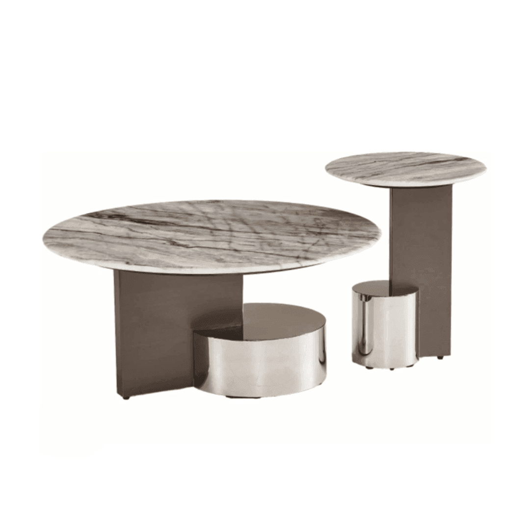 Gianna Cultured Marble Nesting Coffee Table - Maxi Home Furnishing