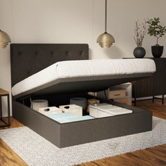 Valen Fabric Storage Bed Frame (Water Repellent & Pet Friendly) By Somnuz